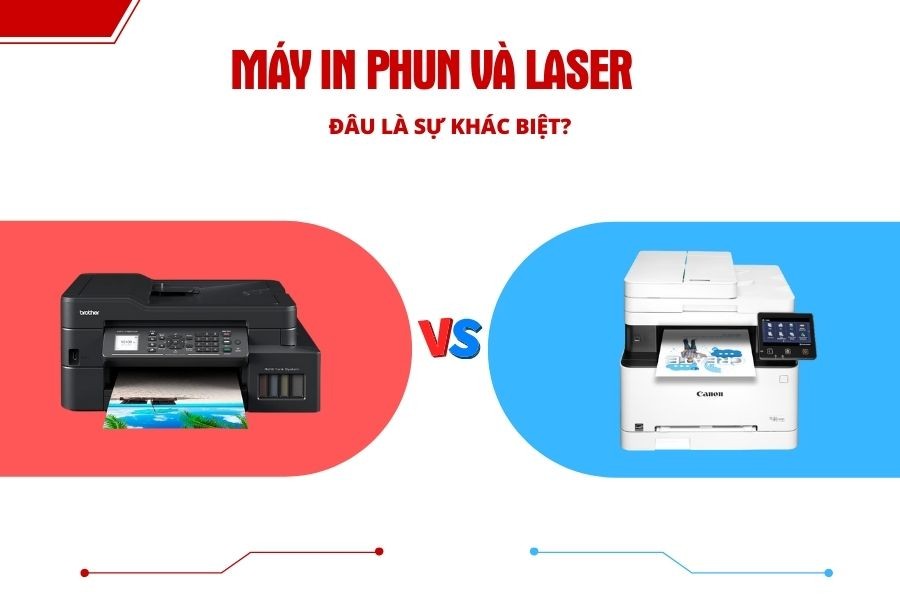 máy in phun và máy in laser