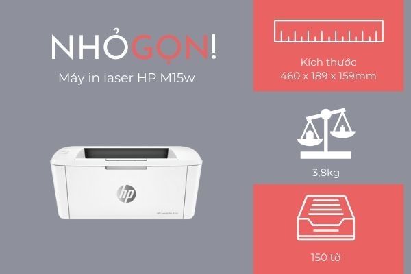 Thiết kế máy in HP LaserJet Pro M15w