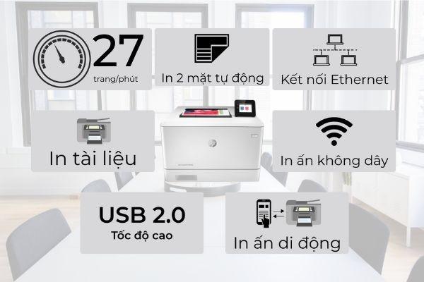 Tổng quan máy in laser màu HP M454dw