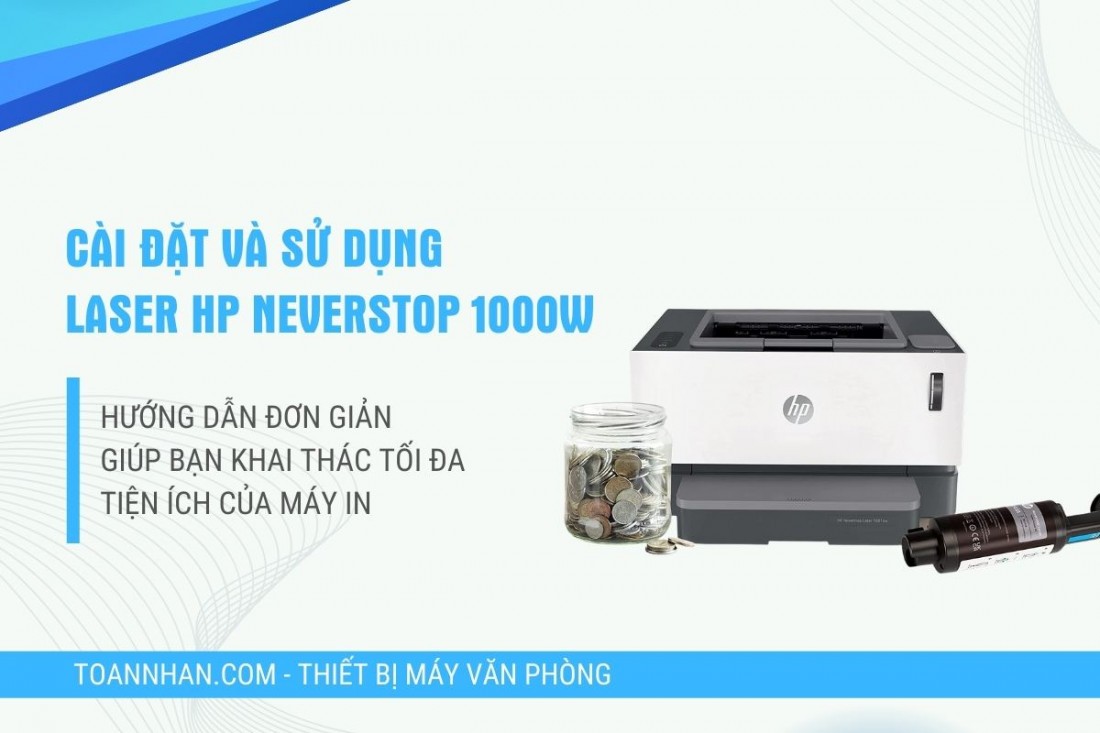 Làm thế nào để thay đổi mực in cho máy in HP Neverstop Laser 1000w?