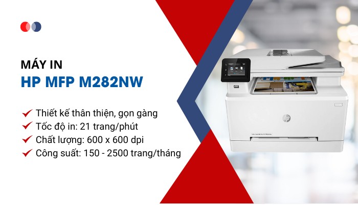 tốc độ máy in HP MFP M282nw