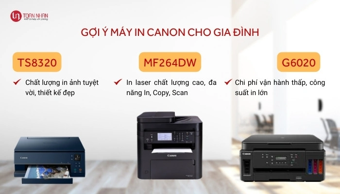 Gợi ý máy in Canon cho gia đình