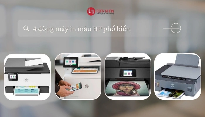 4 dòng máy in màu HP phổ biến