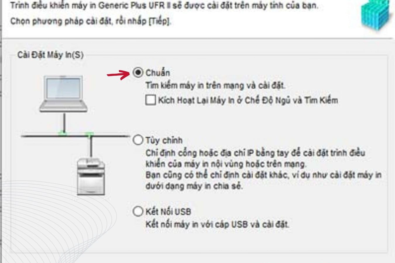 bước 1 cài đặt driver máy in Canon 233dw/236dw