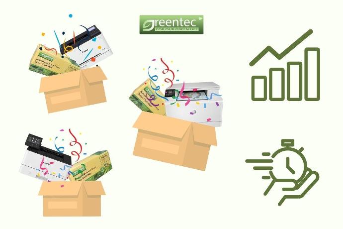 Gói sử dụng mực in Greentec
