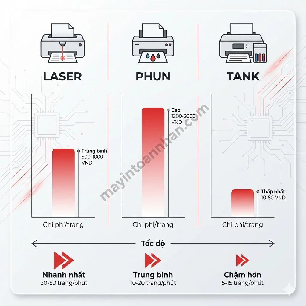 Kinh nghiệm chọn mua máy in cho công ty Checklist 2025