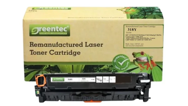 Mực in laser Canon 318Y Greentech – mực vàng (Yellow), 2.900 trang