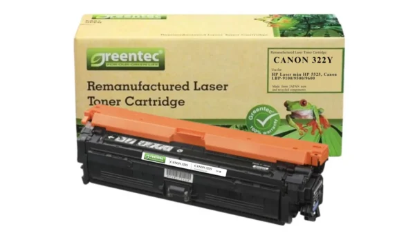 Mực in laser Canon 322Y Greentech – mực vàng (Yellow), 7.500 trang