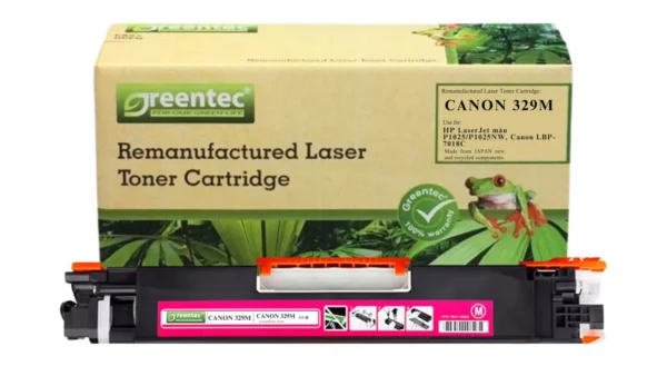 Mực in laser Canon 329M Greentech – mực hồng (Magenta), 1.000 trang