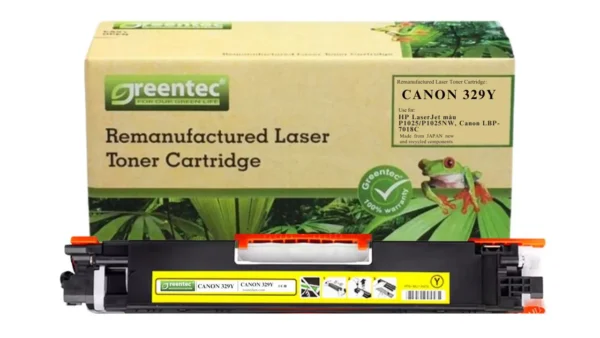 Mực in laser Canon 329Y Greentech – mực vàng (Yellow), 1.000 trang