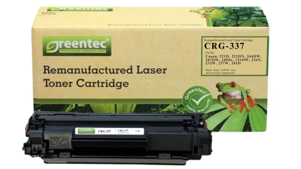 Mực in laser Canon 337 Greentech – mực đen, 2.400 trang
