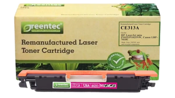 Mực in laser HP CE313A Greentech – mực hồng (Magenta), 1.000 trang