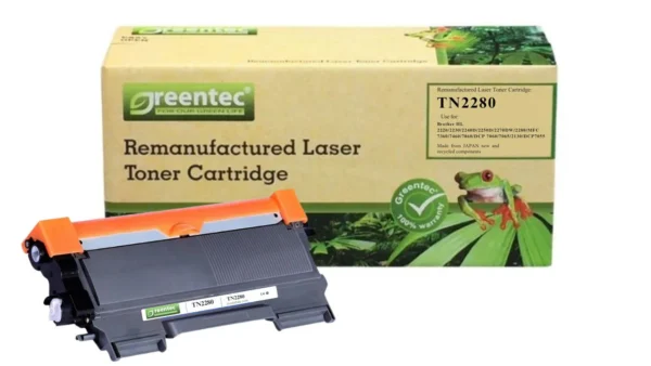 Mực in laser Brother TN2280 Greentech – mực đen, 2.600 trang