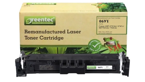 Mực in laser Canon 069Y Greentech – mực vàng (Yellow), 1.900 trang