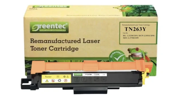 Mực in laser Brother TN263Y Greentech – mực vàng (Yellow), 1.300 trang