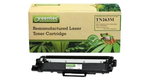 Mực in laser Brother TN263M Greentech – mực hồng (Magenta), 1.300 trang