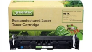 Mực in laser Canon 067C Greentech – mực xanh (Cyan), 1.250 trang