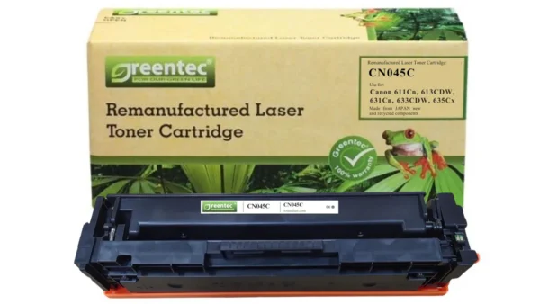 Mực in laser Canon 045C Greentech – mực xanh (Cyan), 1.300 trang