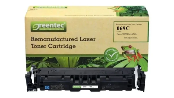 Mực in laser Canon 069C Greentech – mực xanh (Cyan), 1.900 trang