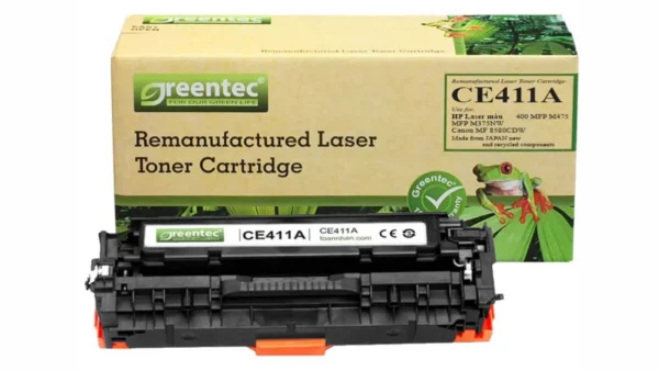 Mực in laser HP CE411A Greentech – mực xanh (Cyan), 2.600 trang
