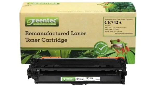 Mực in laser HP CE742A Greentech – mực vàng (Yellow), 7.300 trang
