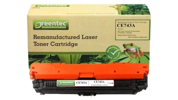 Mực in laser HP CE743A Greentech – mực hồng (Magenta), 7.300 trang