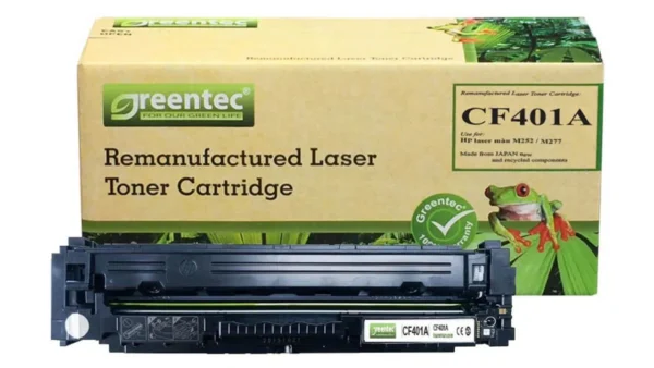 Mực in laser HP CF401A Greentech – mực xanh (Cyan), 1.300 trang