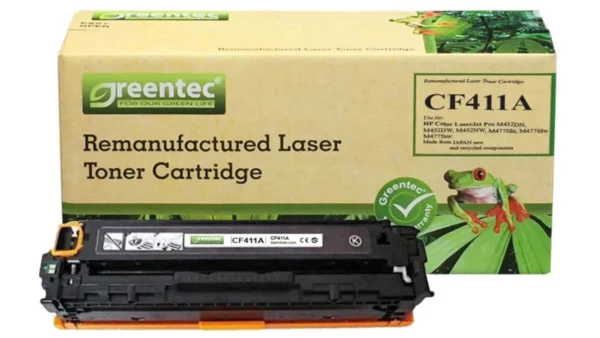 Mực in laser HP CF411A Greentech – mực xanh (Cyan), 2.300 trang