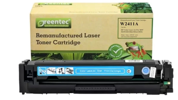 Mực in laser HP W2411A Greentech – mực xanh (Cyan), 850 trang
