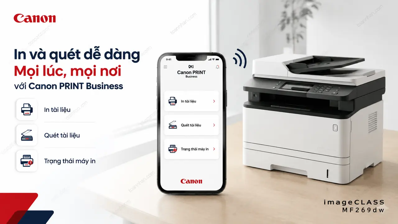 Giao diện Canon PRINT Business kết nối Canon MF269dw