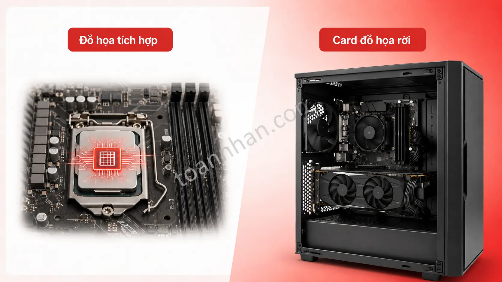 So sánh đồ họa tích hợp và card đồ họa rời trên máy tính để bàn