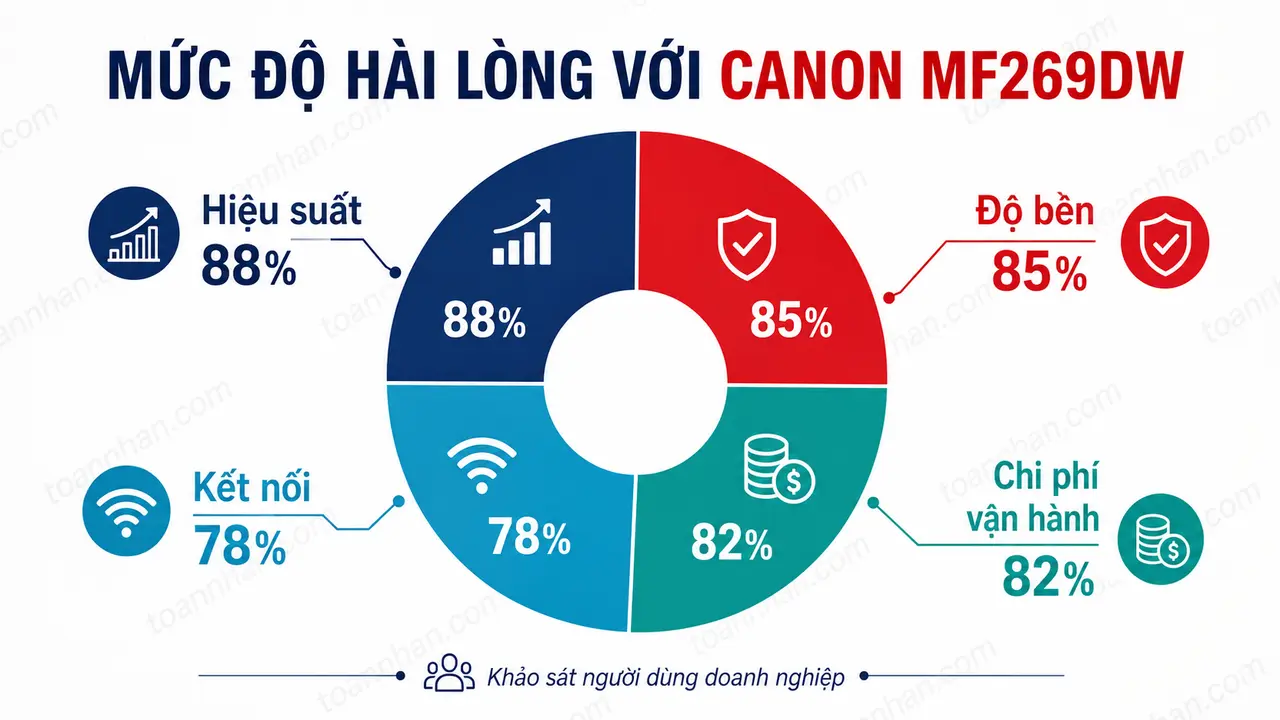 Mức độ hài lòng của doanh nghiệp với Canon MF269dw