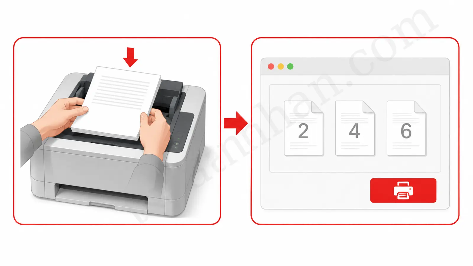 In trang chẵn trên Mac Nạp lại giấy và chọn các trang chẵn khi in hai mặt trên Mac