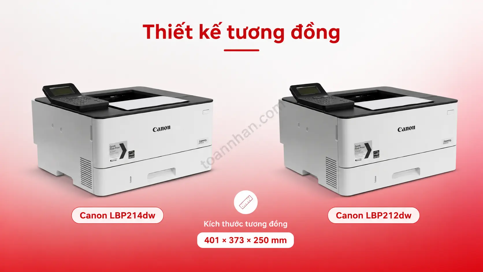 So sánh thiết kế Canon LBP214dw và LBP212dw
