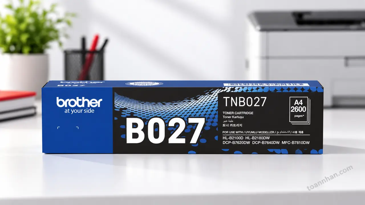 Hộp mực Brother TNB027 chính hãng nguyên hộp cạnh máy in laser