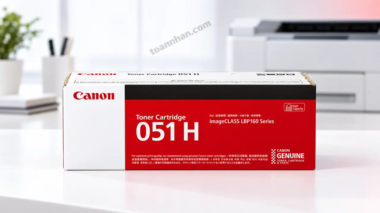 Hộp mực Canon CRG051H chính hãng nguyên hộp cạnh máy in laser
