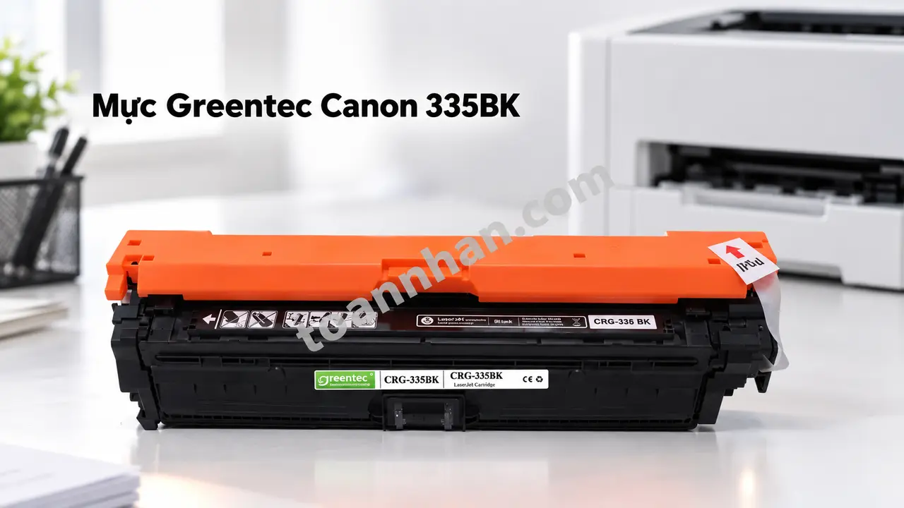 Cartridge Greentec Canon 335BK đúng mã bên máy in laser