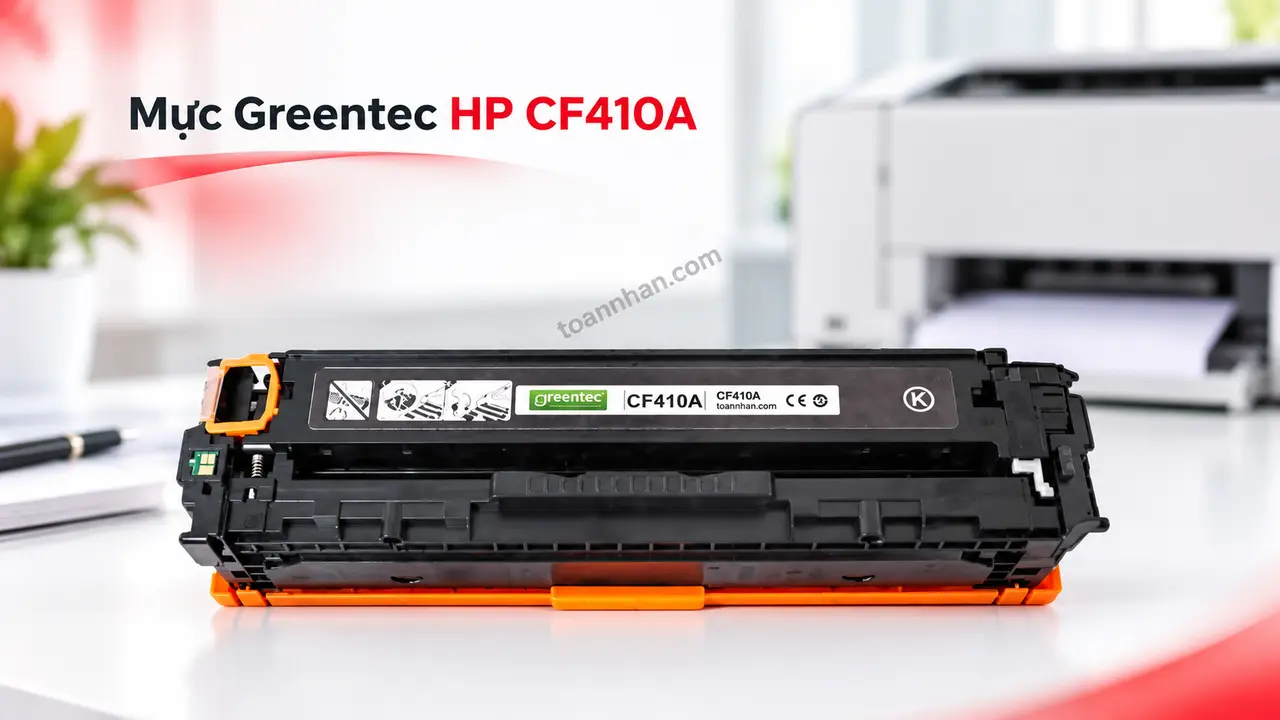 Cartridge Greentec HP CF410A đúng mã bên máy in laser