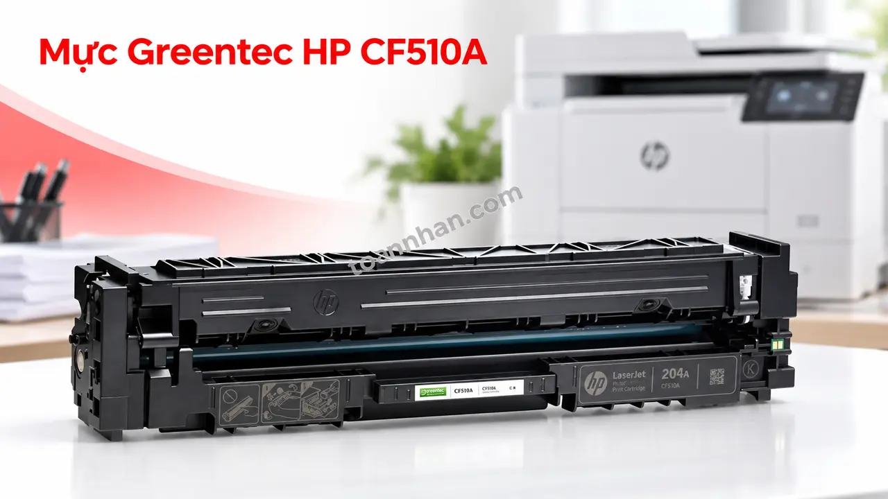 Cartridge Greentec HP CF510A đúng mã bên máy in laser