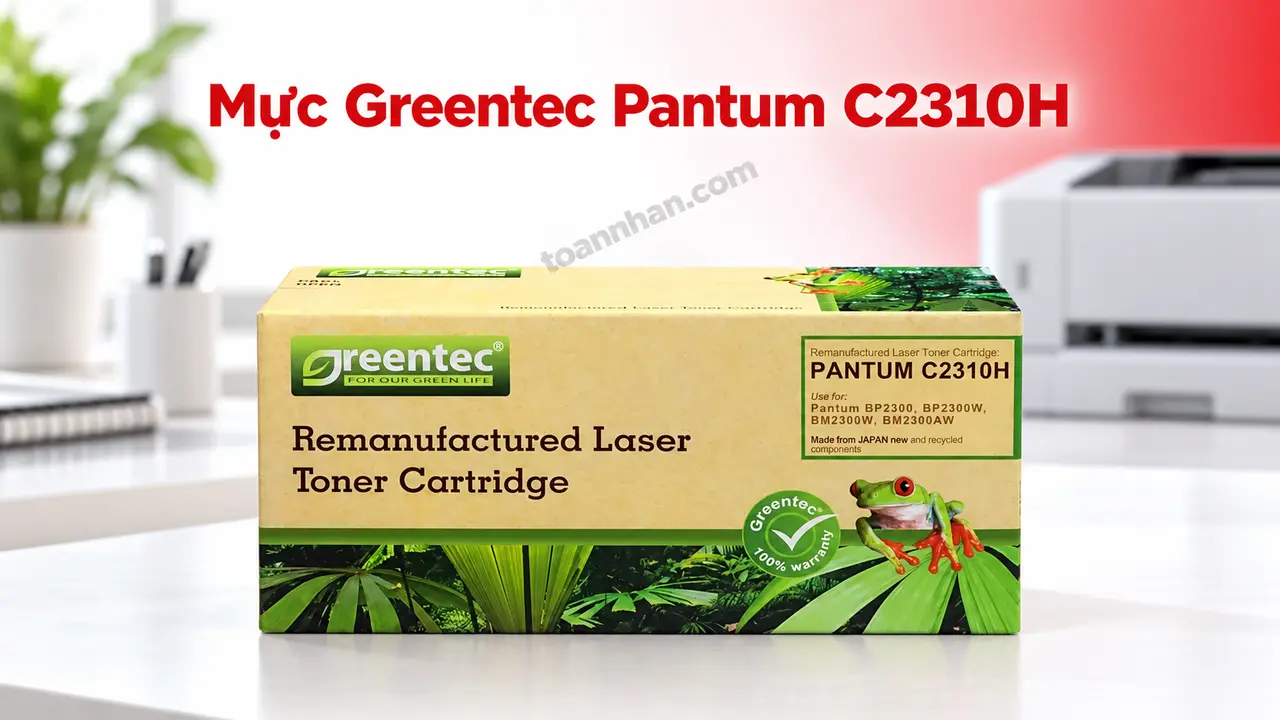 Hộp mực Greentec Pantum C2310H nguyên hộp cạnh máy in laser