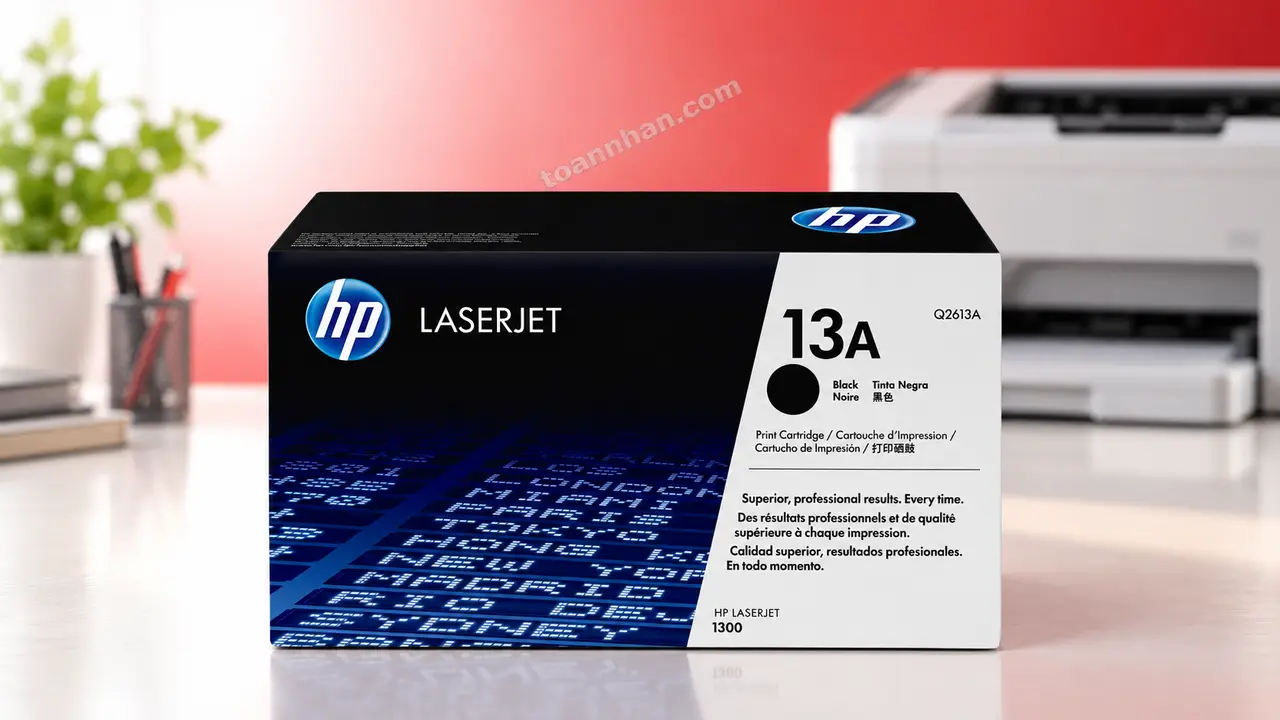 Hộp mực HP Q2613A chính hãng nguyên hộp cạnh máy in laser