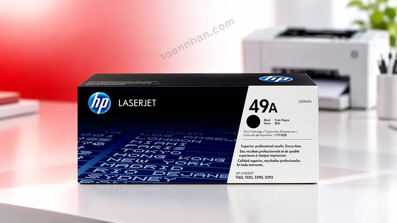 Hộp mực HP Q5949A chính hãng nguyên hộp cạnh máy in laser
