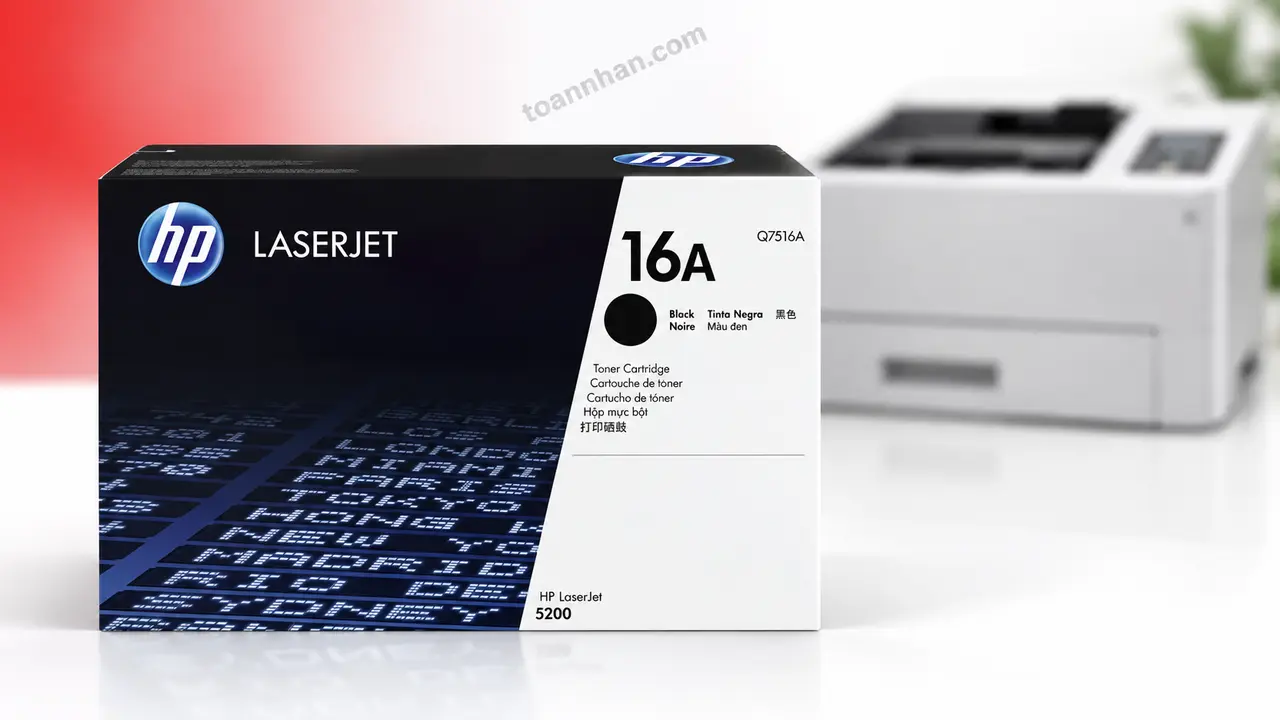 Hộp mực HP Q7516A chính hãng nguyên hộp cạnh máy in laser
