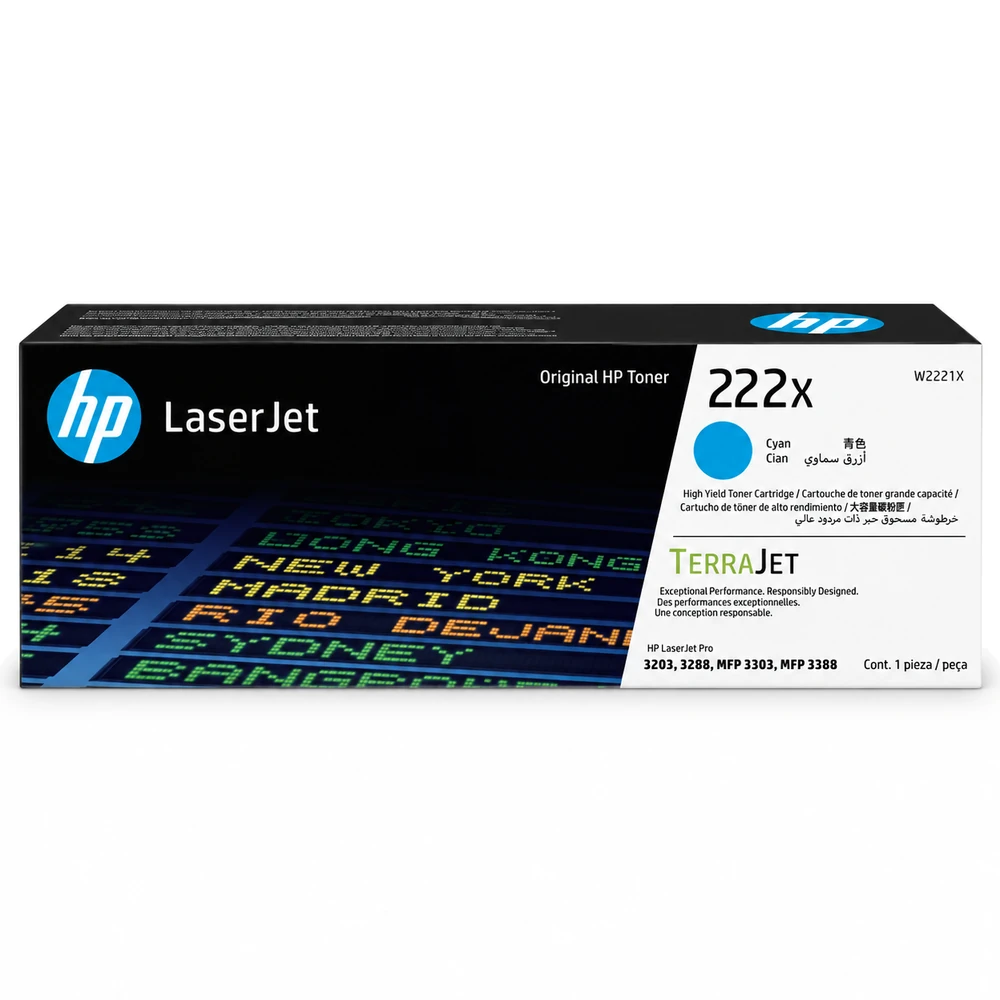 Mực in laser HP W2221X chính hãng – mực xanh (Cyan), dung lượng cao, 2500 trang