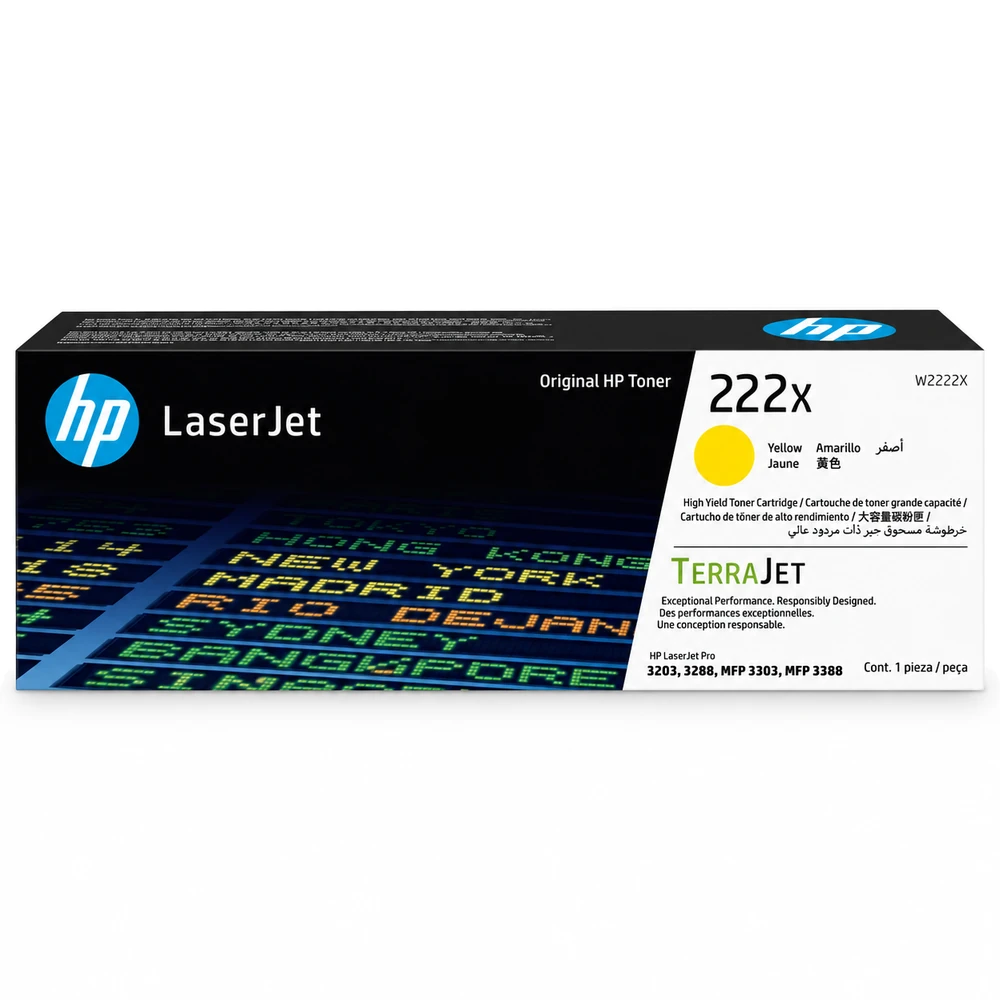 Mực in laser HP W2222X chính hãng – mực vàng (Yellow), dung lượng cao, 2500 trang