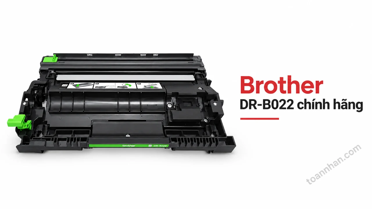 Cụm drum Brother DR-B022 chính hãng trong ảnh sản phẩm trên nền trắng đỏ