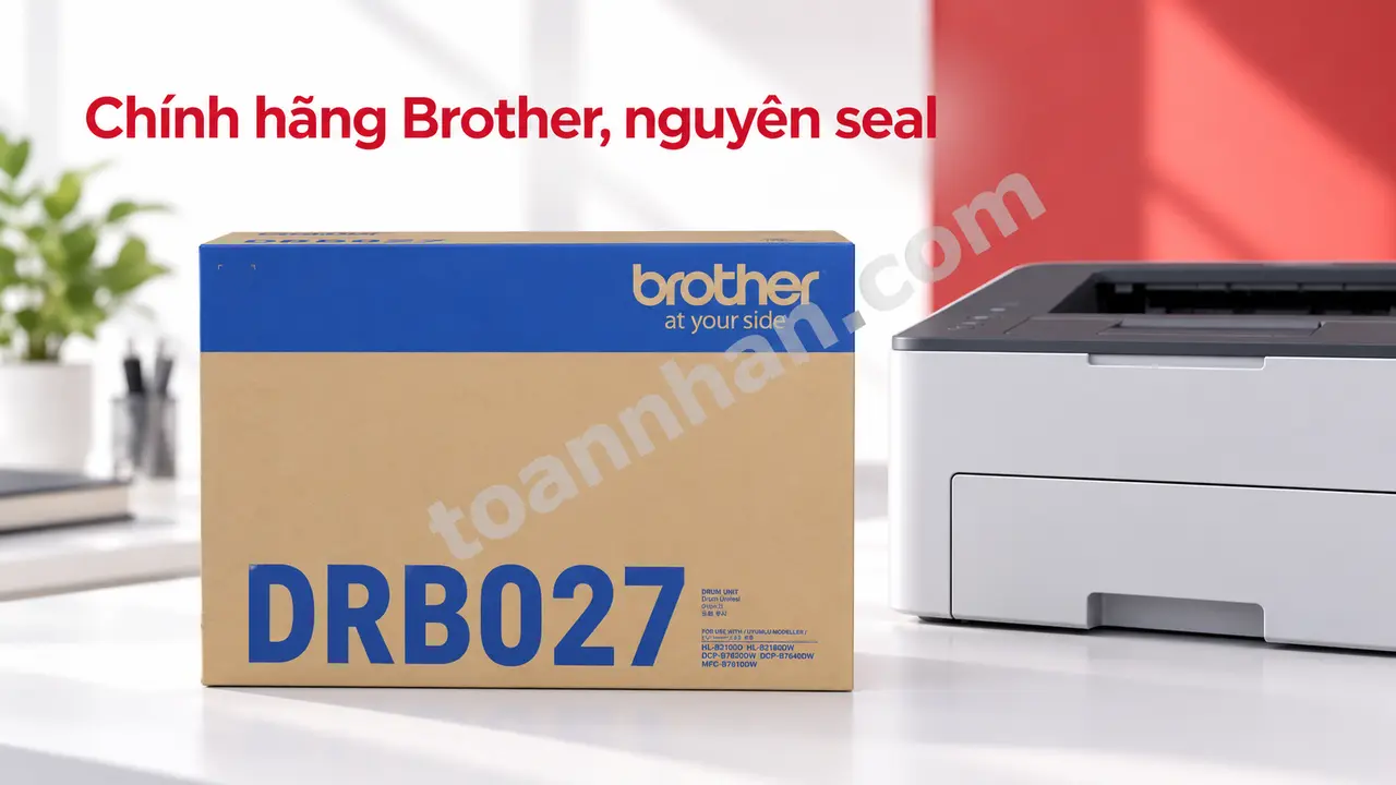 Cụm drum Brother DRB027 chính hãng nguyên seal cạnh máy in Brother tương thích