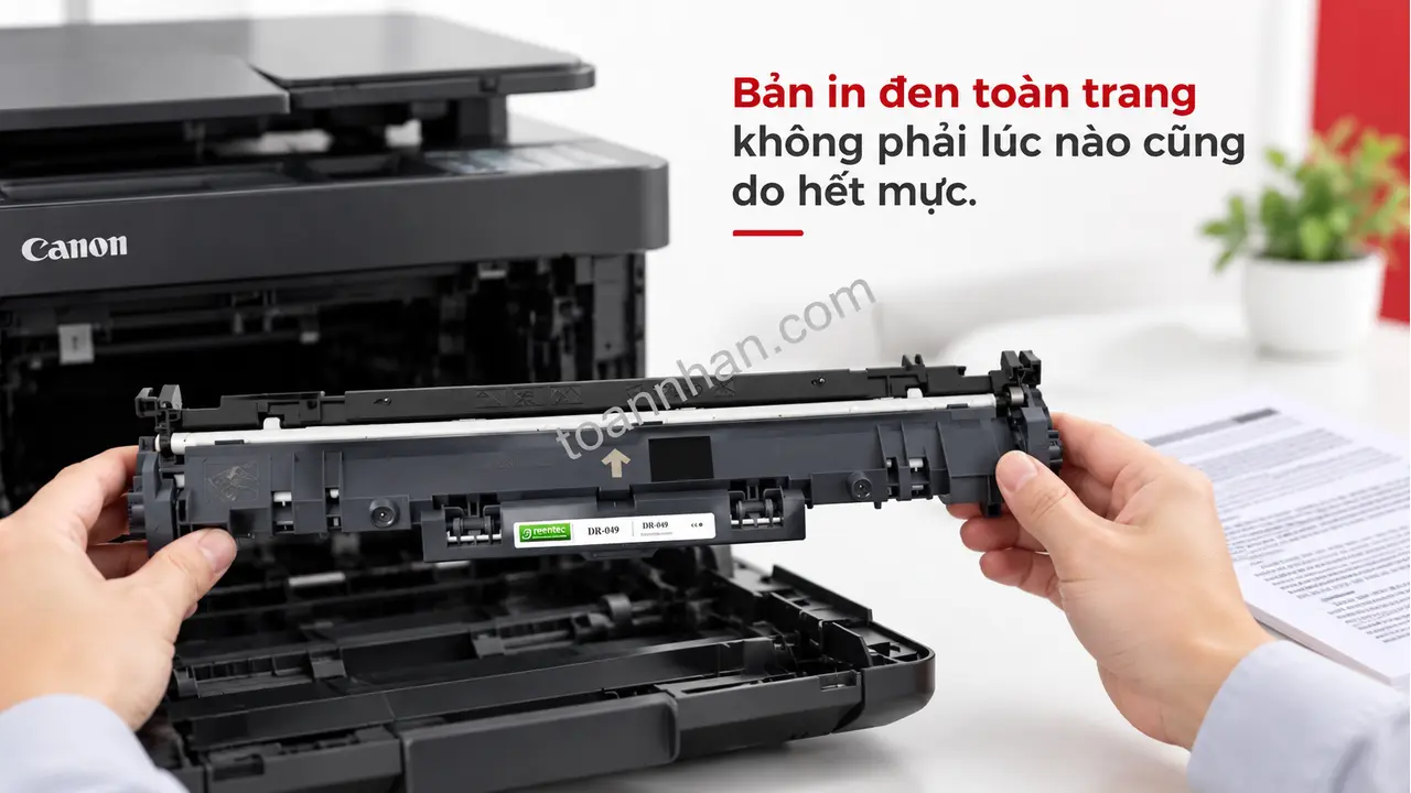 Cụm drum Greentec Canon 049 cạnh máy in