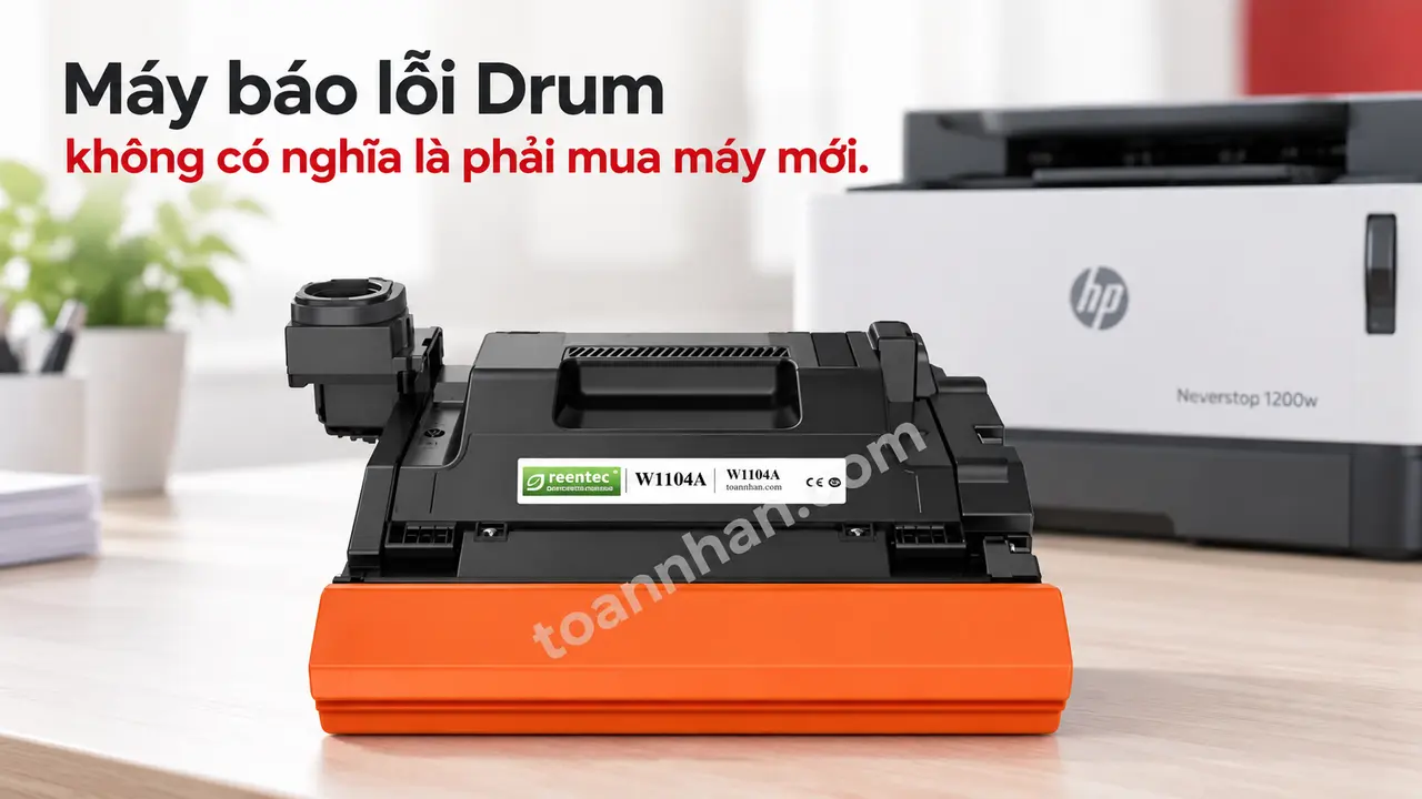 Cụm drum Greentec HP 104A cạnh máy in