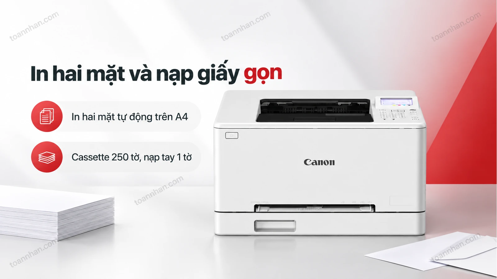 Canon imageCLASS LBP646Cdw — In hai mặt và nạp giấy gọn